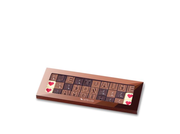 Message chocolat - "Je t'aime mon amour"