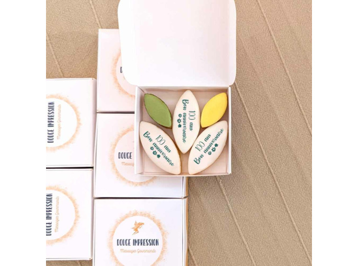 Boîte fruitée de calissons personnalisés – Téléchargez vos visuels