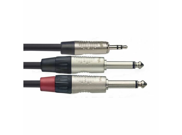 Stagg cable y mini jack stereo / 2 jack male 3m