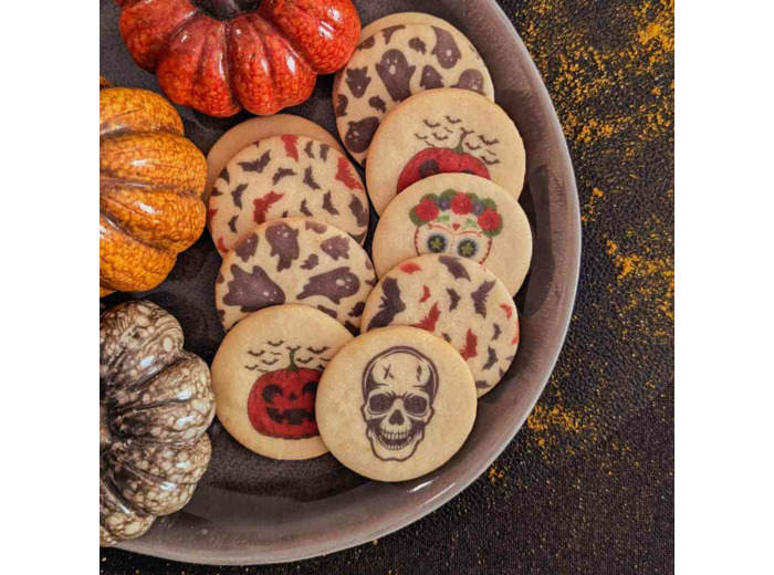 Lot 6 biscuits personnalisés Halloween