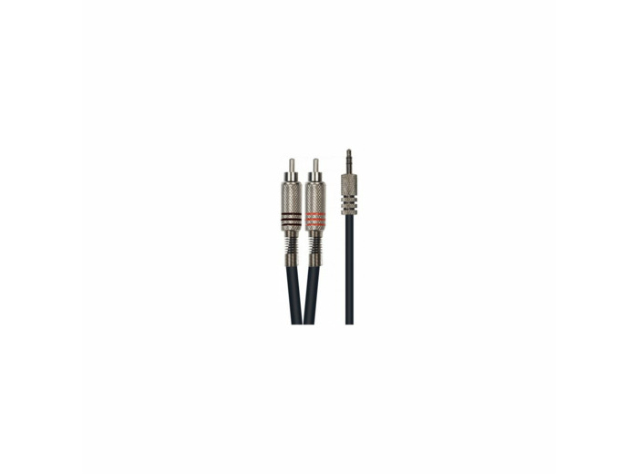 Yellow cable mini jack stereo male/2 rca male 3m