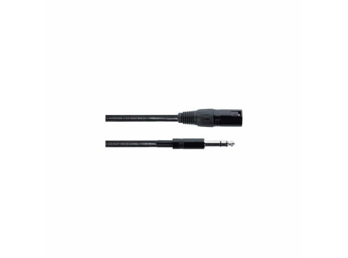 Cordial xlr / jack - xlr mâle/jack stéréo - 50cm