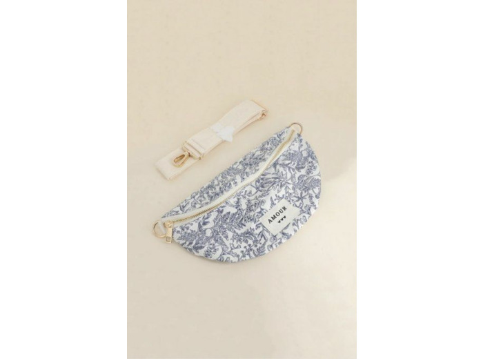 Sac banane imprimé bleu