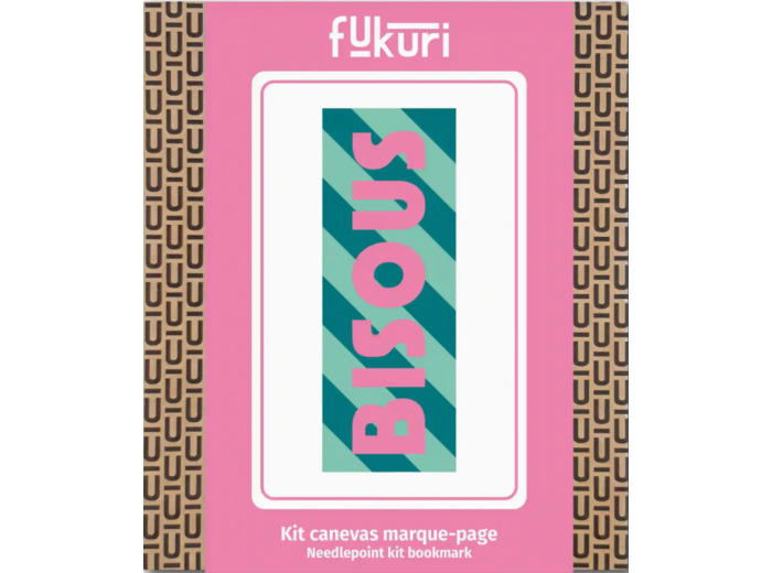 Kit Canevas - DIY -  marque page Bisous
