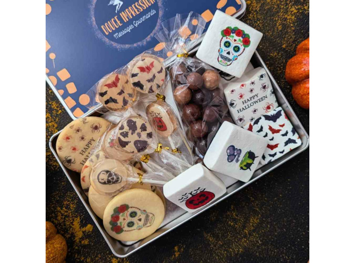 Box de bonbons et biscuits personnalisés Halloween