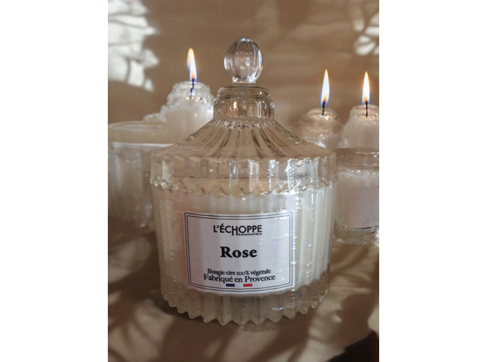 Bougie parfumée rose