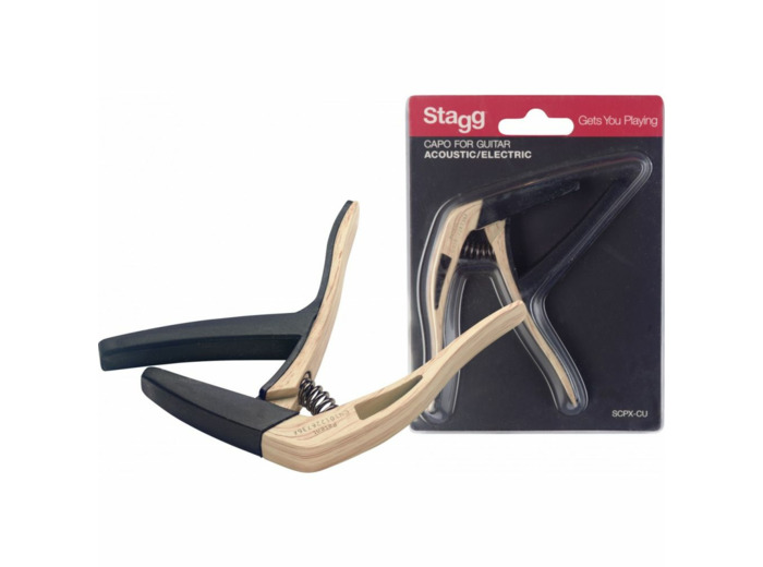 Stagg capodastre elec/acous bois clair