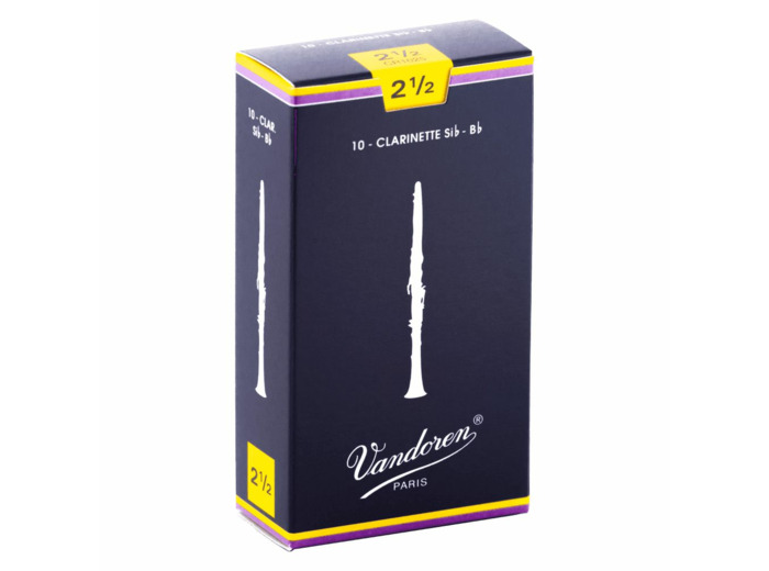 Boite de 10 anches vandoren pour clarinette sib - force 2,5