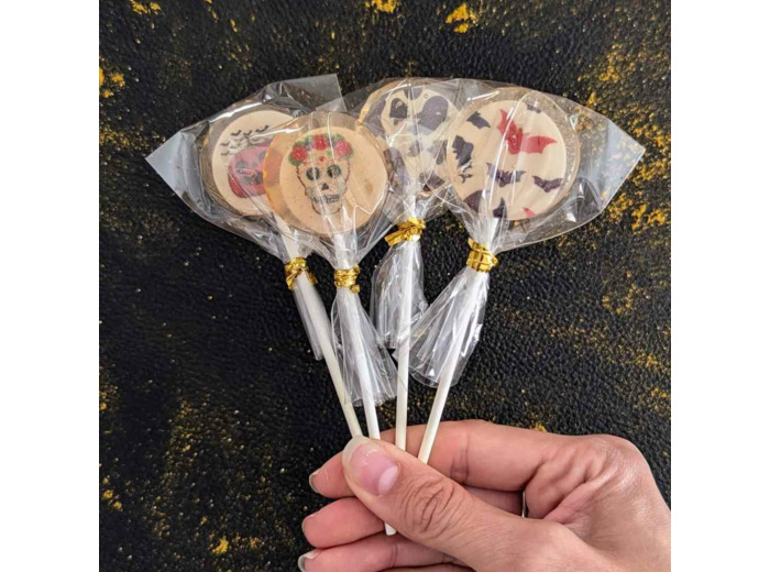 Lot de 4 sucettes personnalisés Halloween