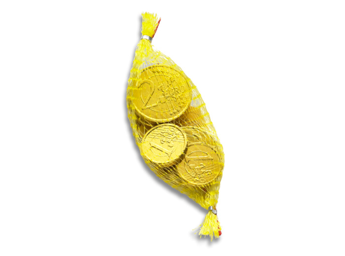 Les pièces en chocolat au lait