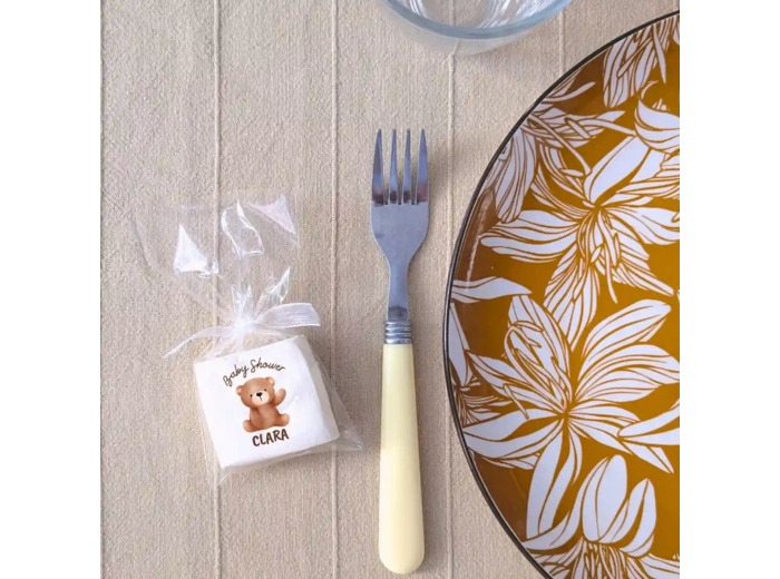 Guimauves personnalisées en sachet – cadeau invité baby shower & gender reveal