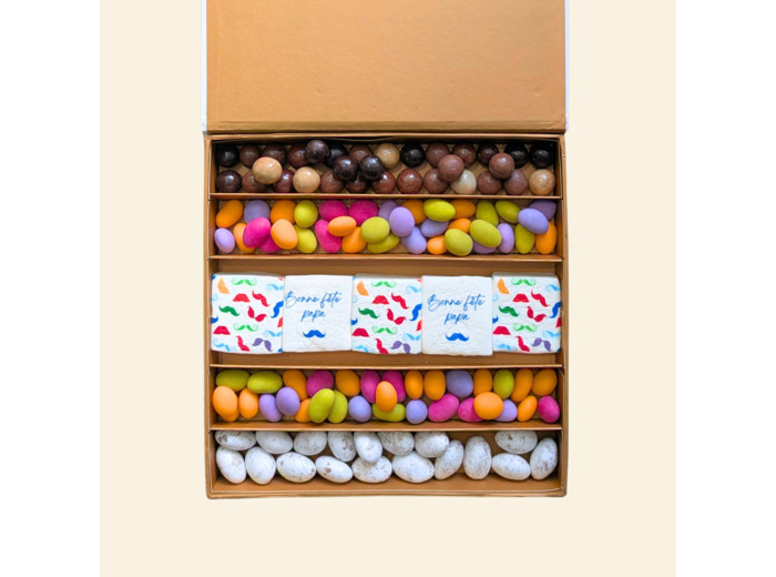 Coffret prestige guimauves – Cadeau papa personnalisé