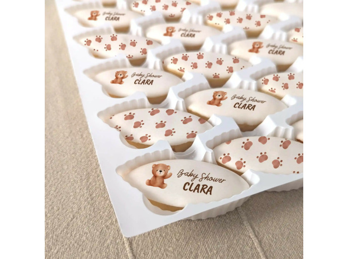 Calissons personnalisés – Cadeau invité baby shower & gender reveal