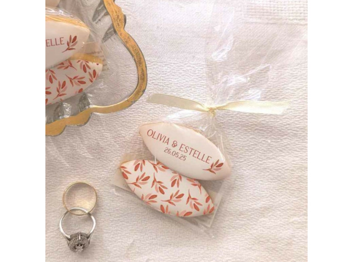 Calissons personnalisés - Mariage Terracotta
