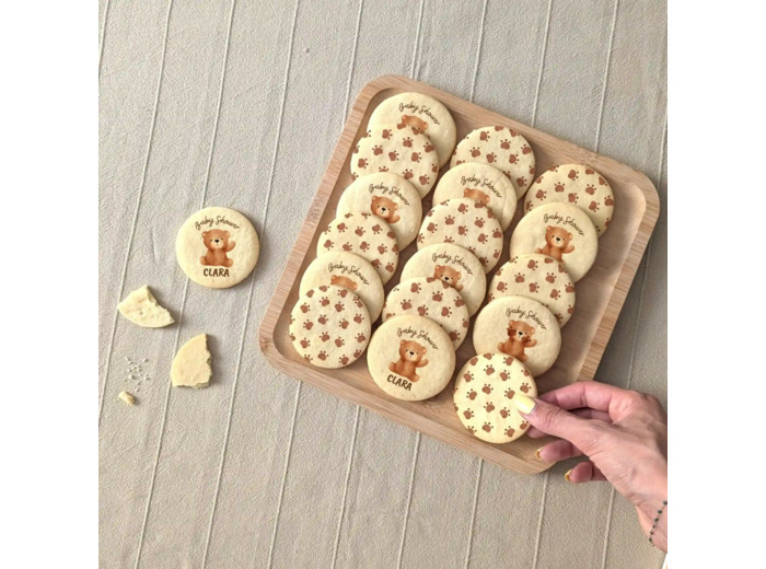 Biscuits personnalisés  – cadeau invité baby shower et gender reveal