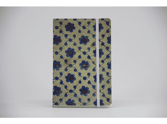 Carnet A6 - Fleurs bleues