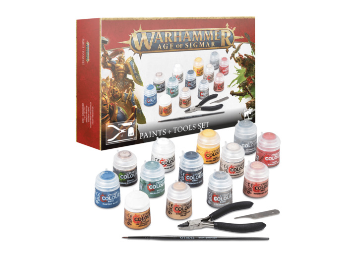 Warhammer age of sigmar: set peintures + outils