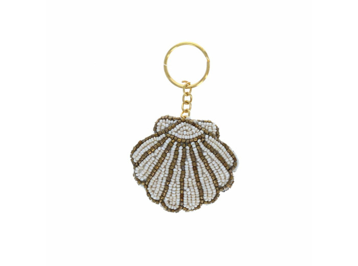 Porte clés perles coquillage