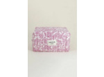 Trousse de toilette fleurie rose