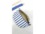 Sac banane rayures bleu