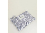 Trousse amour fleurie bleue