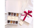 Coffret romantique personnalisé – chocolat et guimauves