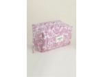Trousse de toilette fleurie rose