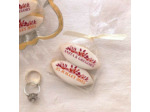 Calissons personnalisés - Mariage Rouge bohème