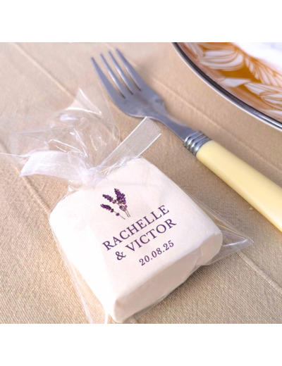 Guimauves personnalisées – Mariage Lavande