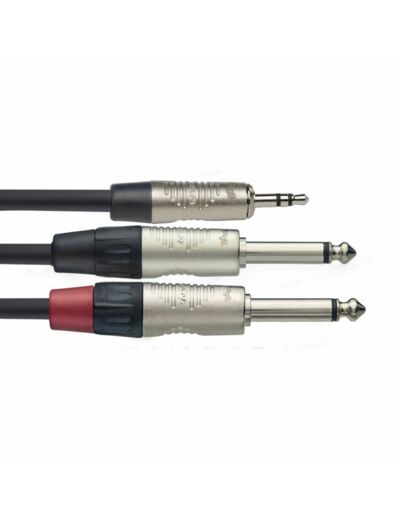 Stagg cable y mini jack stereo / 2 jack male 3m