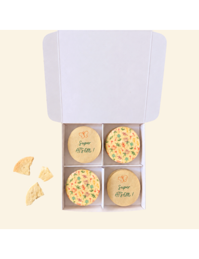 Coffret de 12 biscuits - Collection merci maitresse