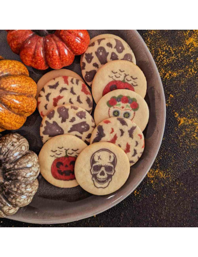 Lot 6 biscuits personnalisés Halloween