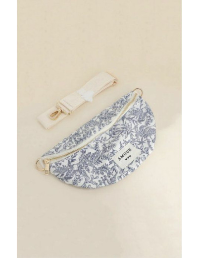 Sac banane imprimé bleu