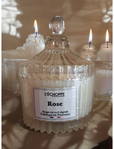 Bougie parfumée rose