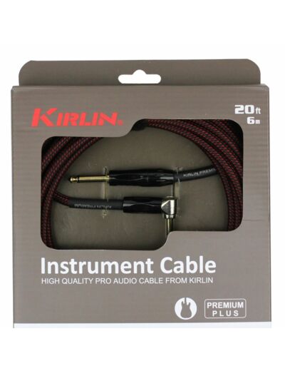 Cable guitare kirlin 6m jack jack coude