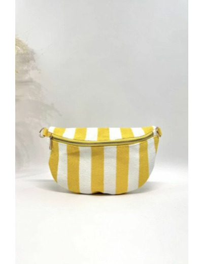 Sac banane rayures jaune