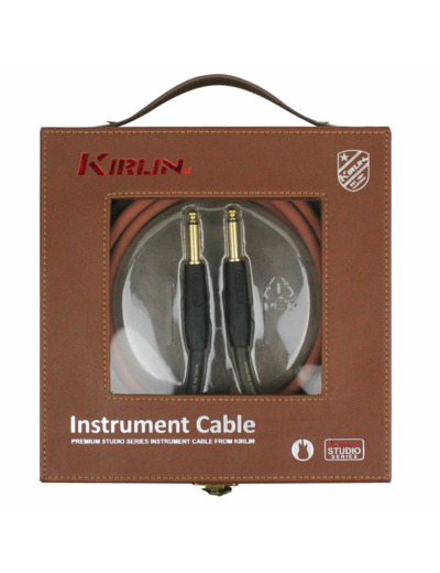 Cable guitare kirlin 3m jack jack marron