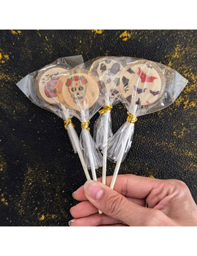 Lot de 4 sucettes personnalisés Halloween