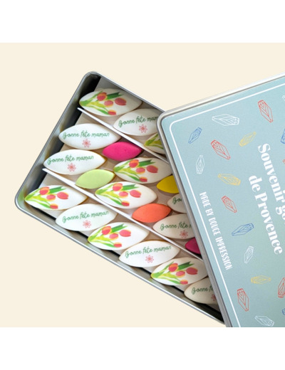 Coffret métal 26 calissons - Fête des mères