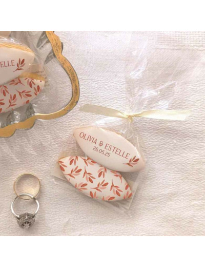 Calissons personnalisés - Mariage Terracotta