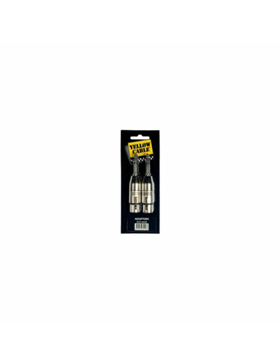 Yellow cable adaptateur jack stereo male/xlr femelle