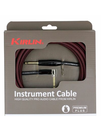 Cable guitare kirlin 3m jack jack coude