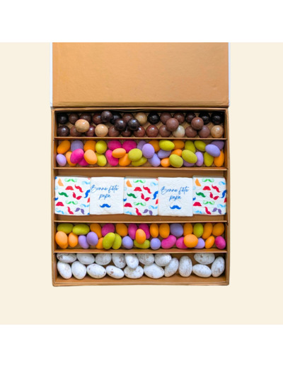 Coffret prestige guimauves – Cadeau papa personnalisé