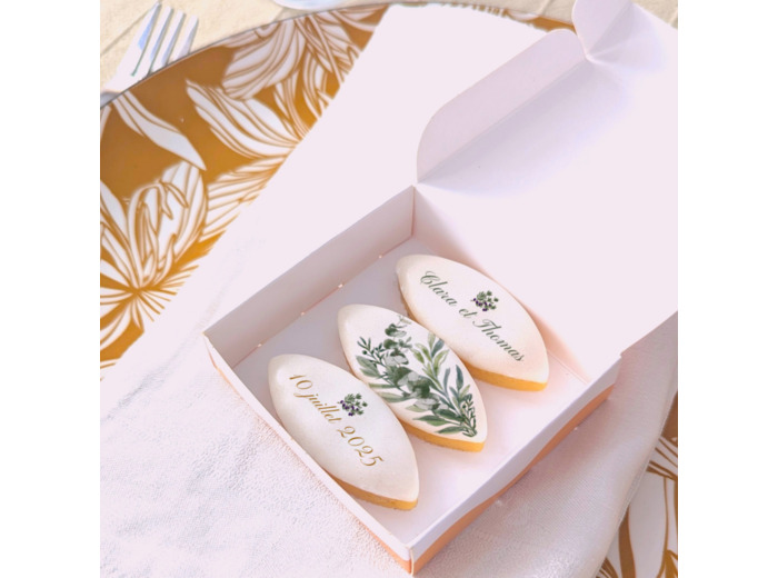 Coffret de calissons personnalisés – cadeau invité mariage Olivier