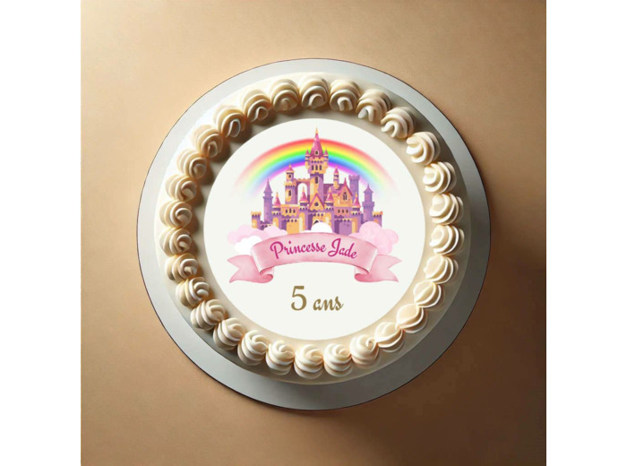 Photo comestible pour gâteau princesse