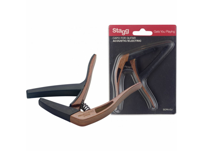 Stagg capodastre elec/acous bois fonce
