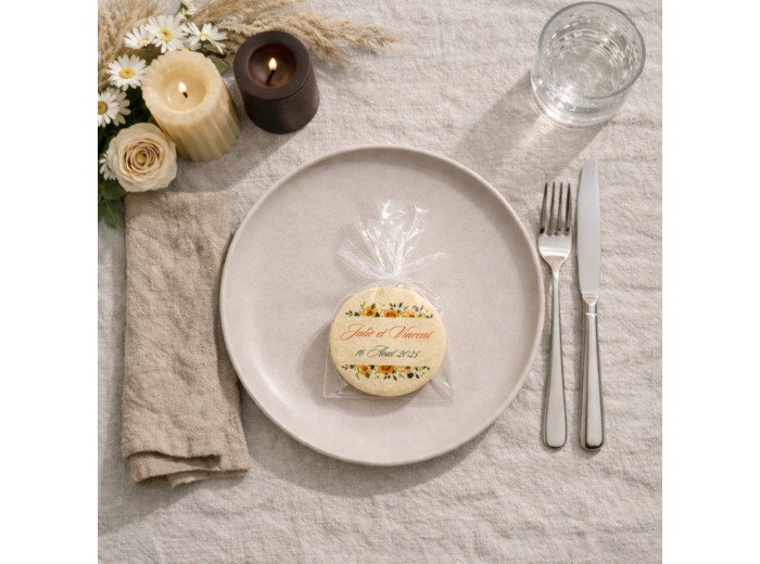 Biscuits personnalisés – cadeau invité mariage