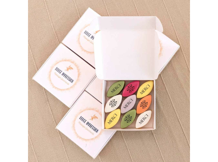 Mini-Boite de calissons personnalisés - La colorée