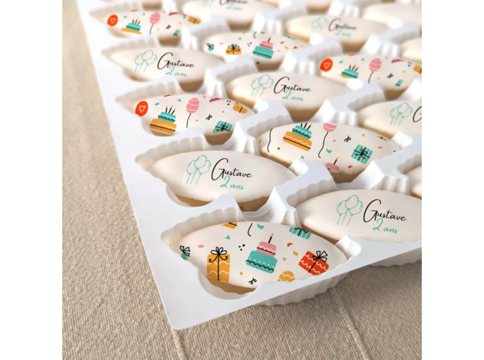 Calissons personnalisés vrac – Cadeau invité anniversaire