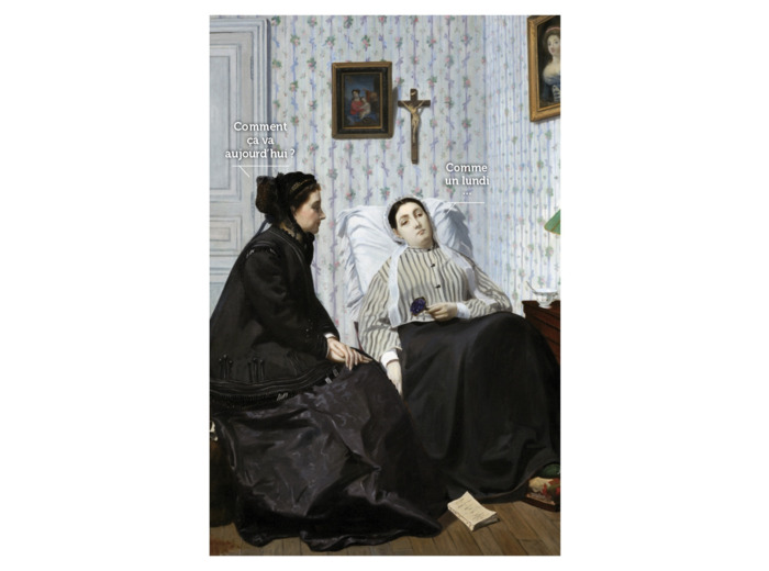 Carte postale - La convalescente ( humoristique)